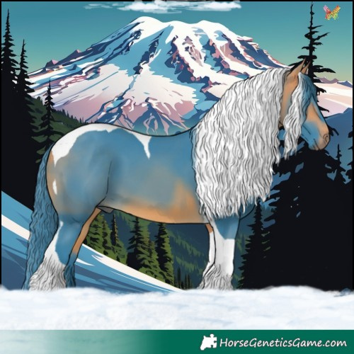 Horse Color:Watercolor Buckskin Tobiano 