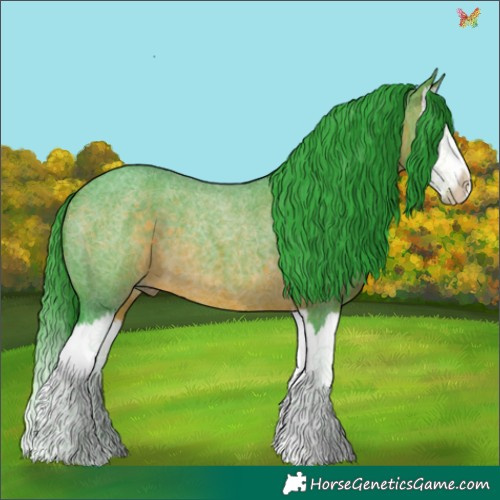 Horse Color:Watercolor Brown Roan Splash 
