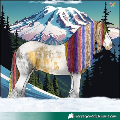 Horse Color:Painted Brown Ice Splash Tobiano 