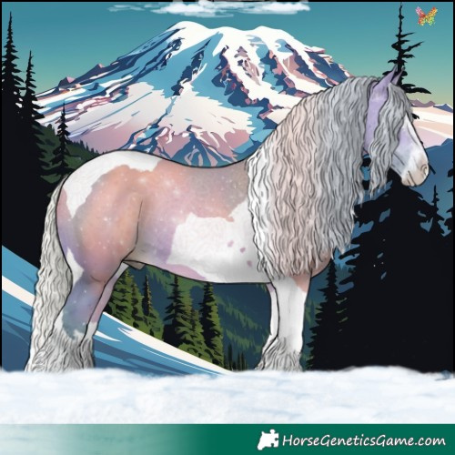 Horse Color:Watercolor Silver Bay Splash Tobiano 