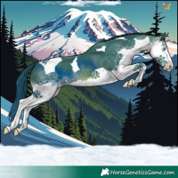 Horse Color:Watercolor Brown Splash Tobiano 