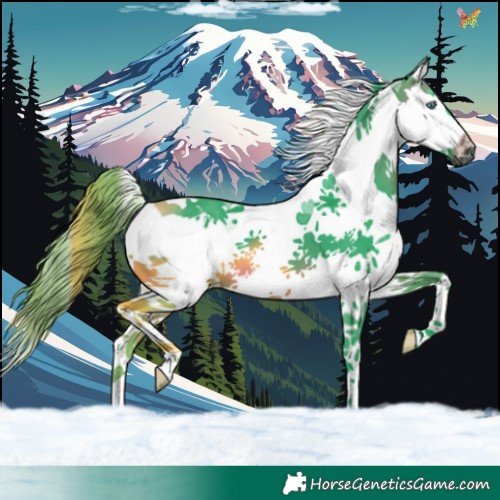 Horse Color:Watercolor Brown Splash Tobiano 