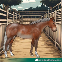 Horse Color:Silver Brown Rabicano 