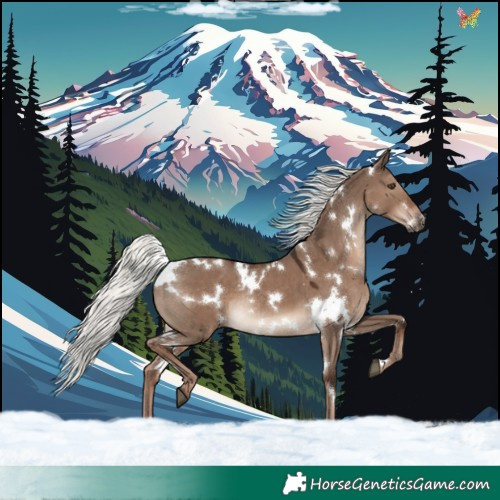 Horse Color:White Spotted Liver Red Dun Mushroom Rabicano 