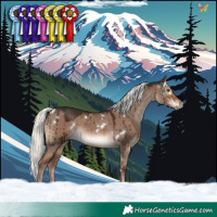 Horse Color:White Spotted Liver Red Dun Mushroom Rabicano Brindle