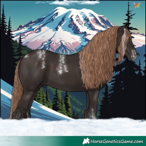 Horse Color:Powder White Liver Chestnut 