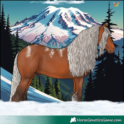 Horse Color:Powder White Silver Bay 