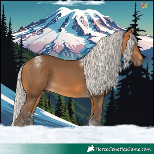 Horse Color:Powder White Silver Buckskin 