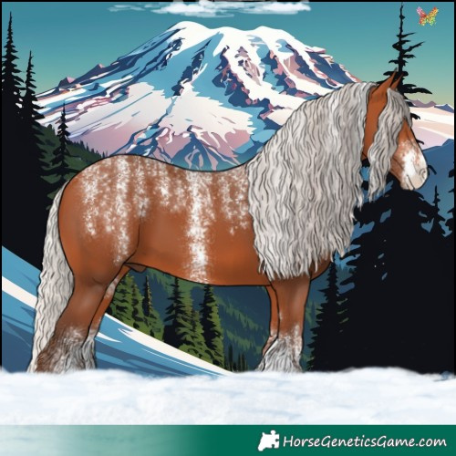 Horse Color:Powder White Silver Bay 