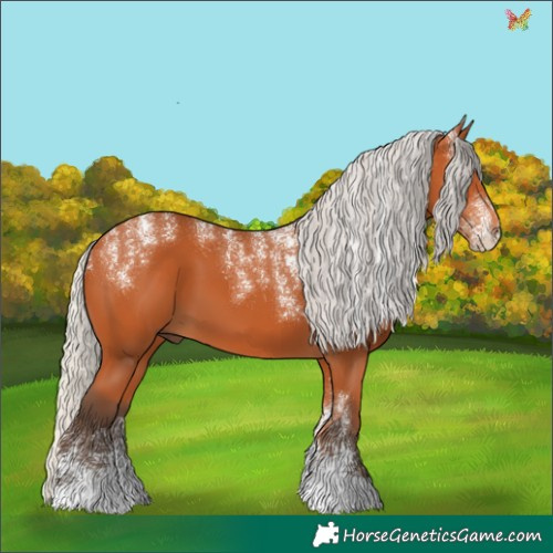 Horse Color:Powder White Silver Bay 