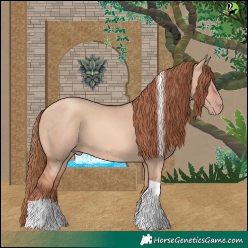 Horse Color:Gold Champagne Dun Tobiano 