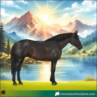 Horse Color:Brown Rabicano