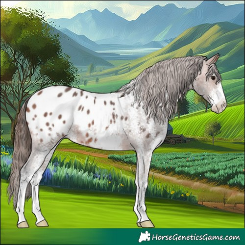 Horse Color:White Spotted Bay Appaloosa 
