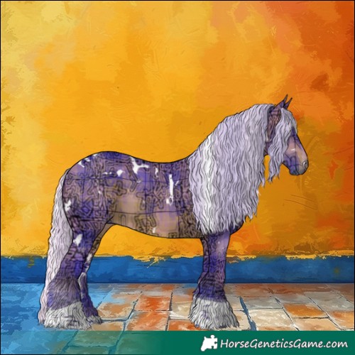 Horse Color:Watercolor Plaid  White Spotted Silver Brown Ice Tobiano 