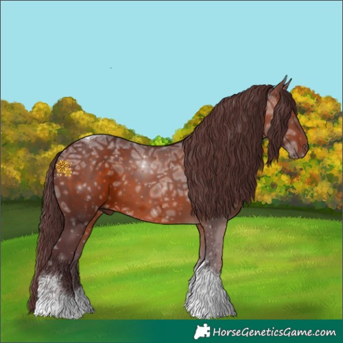 Horse Color:Chocolate Brown Ice Tobiano 