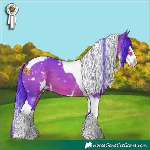 Horse Color:Watercolor White Spotted Brown Dun Splash Tobiano