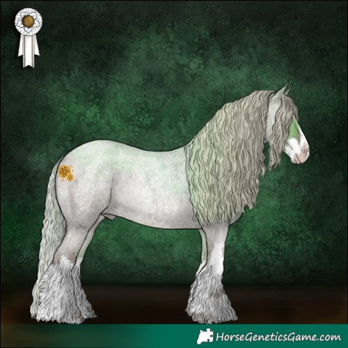 Horse Color:White Spotted Silver Blue Roan Splash