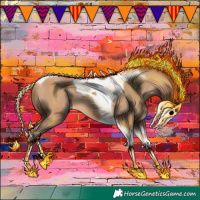 Horse Color:Amber Champagne Tobiano 