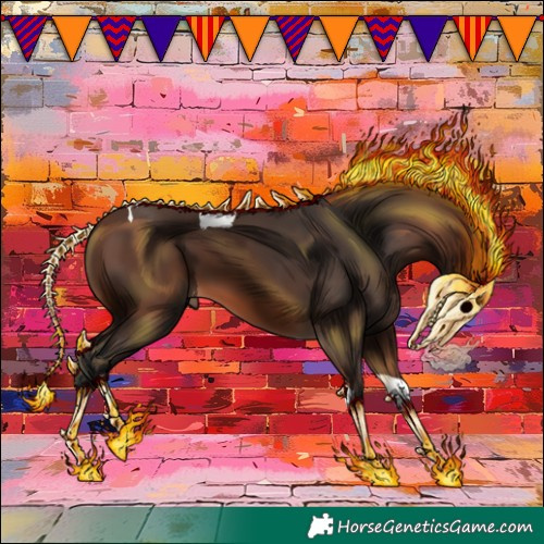 Horse Color:Brown Tobiano 