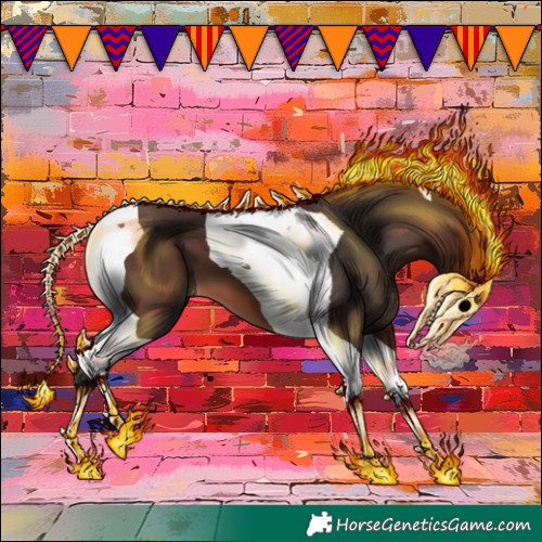 Horse Color:Brown Tobiano 