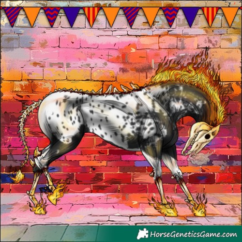 Horse Color:Black Tobiano Near Leopard 