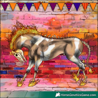 Horse Color:Amber Champagne Tobiano