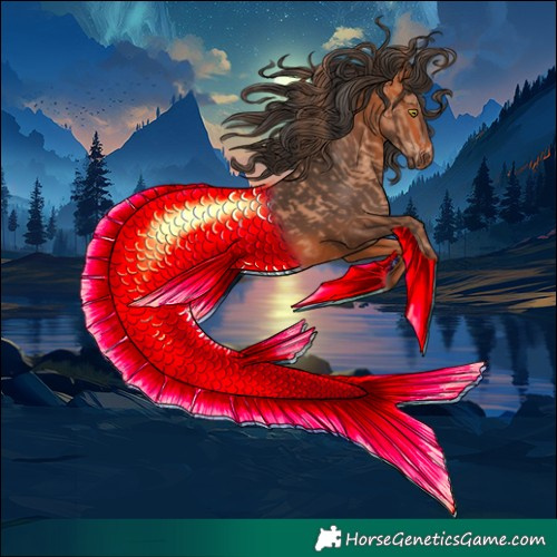 Horse Color:Powder White Gold Champagne Tobiano  and Bay 