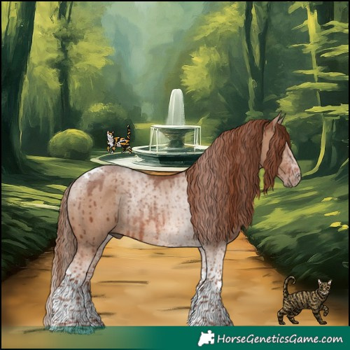 Horse Color:Red Dun Tobiano Rabicano Brindle 