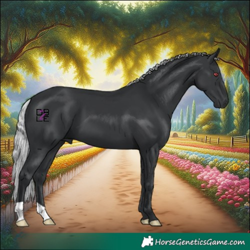 Horse Color:Silver Black Chinchilla