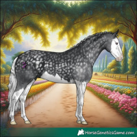 Horse Color:Silver Black Chinchilla Splash 