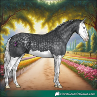 Horse Color:Silver Black Chinchilla Splash 