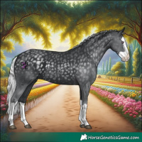 Horse Color:Silver Black Chinchilla Splash 
