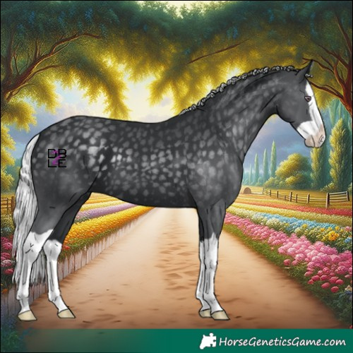 Horse Color:Silver Black Chinchilla Splash 