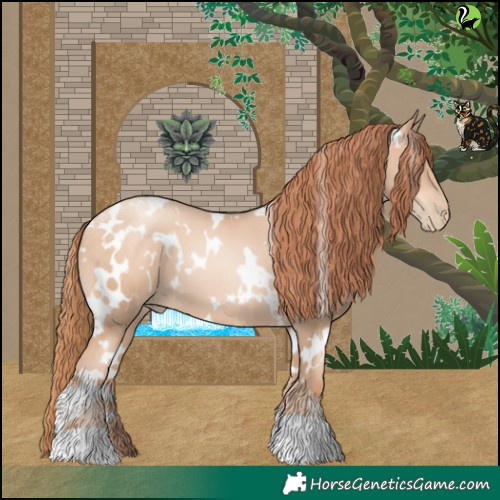 Horse Color:White Spotted Sable Champagne Pearl 