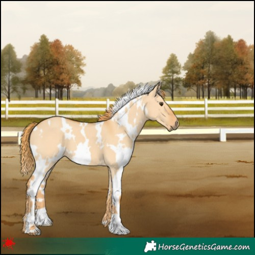 Horse Color:White Spotted Red Dun 