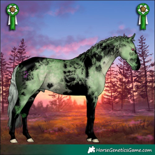 Horse Color:Void Watercolor Silver Grullo Chinchilla Tobiano 