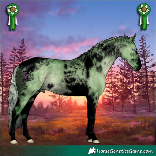 Horse Color:Void Watercolor Silver Grullo Chinchilla Tobiano 