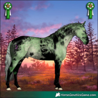 Horse Color:Void Watercolor Silver Grullo Chinchilla Tobiano 