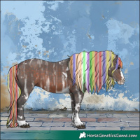 Horse Color:Painted White Spotted Silver Brown Ice Splash Tobiano