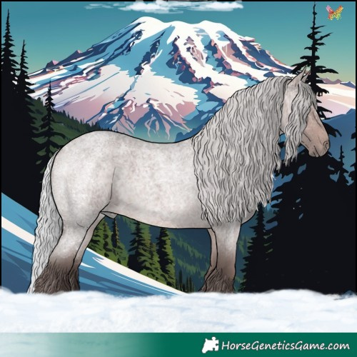 Horse Color:Platinum Silver Brown Roan 