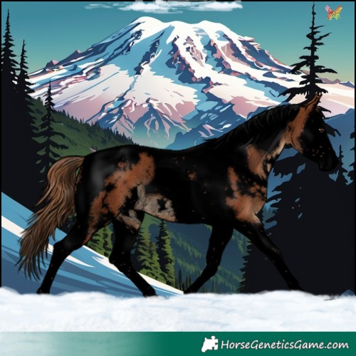 Horse Color:Void White Spotted Chestnut Splash Tobiano Rabicano 