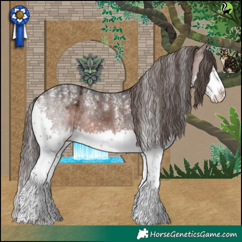 Horse Color:Powder White Brown Splash Varnish 