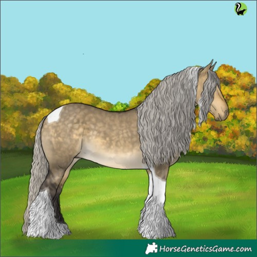 Horse Color:Silver Buckskin Dun Tobiano 
