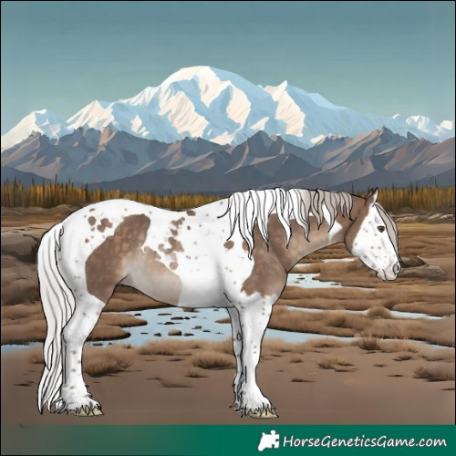 Horse Color:Silver Brown Dun Splash Tobiano Rabicano 