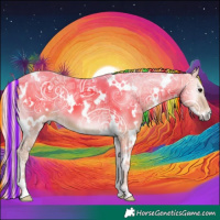 Horse Color:Painted Watercolor White Spotted Silver Blue Onyx Ice 