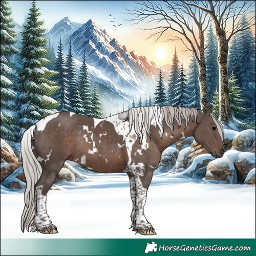 Horse Color:White Spotted Silver Black Tobiano Rabicano 