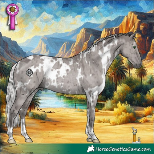 Horse Color:Platinum White Spotted Silver Smoky Grullo Rabicano Brindle