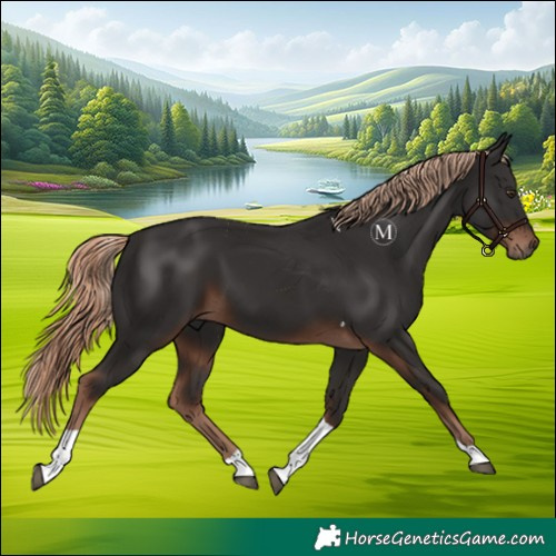 Horse Color:Liver Chestnut Tobiano 