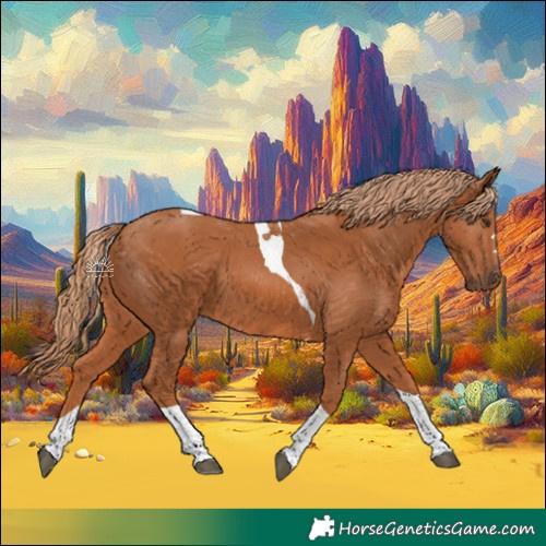 Horse Color:Chestnut Tobiano 