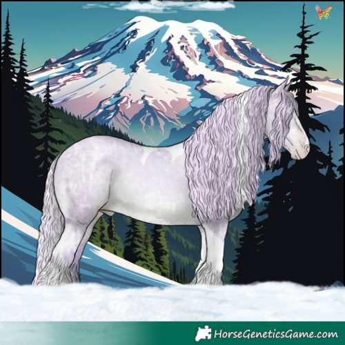 Horse Color:Watercolor Silver Buckskin Ice Pearl Dun Tobiano Rabicano 